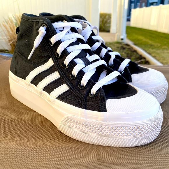 Adidas Nizza Platform Mid Shoes Size 5 - Picture 1 of 9